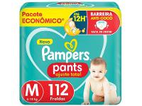 Fralda Calça Pampers Pants Ajuste Total Tam. M 6 a 10kg 112 Unidades - 1