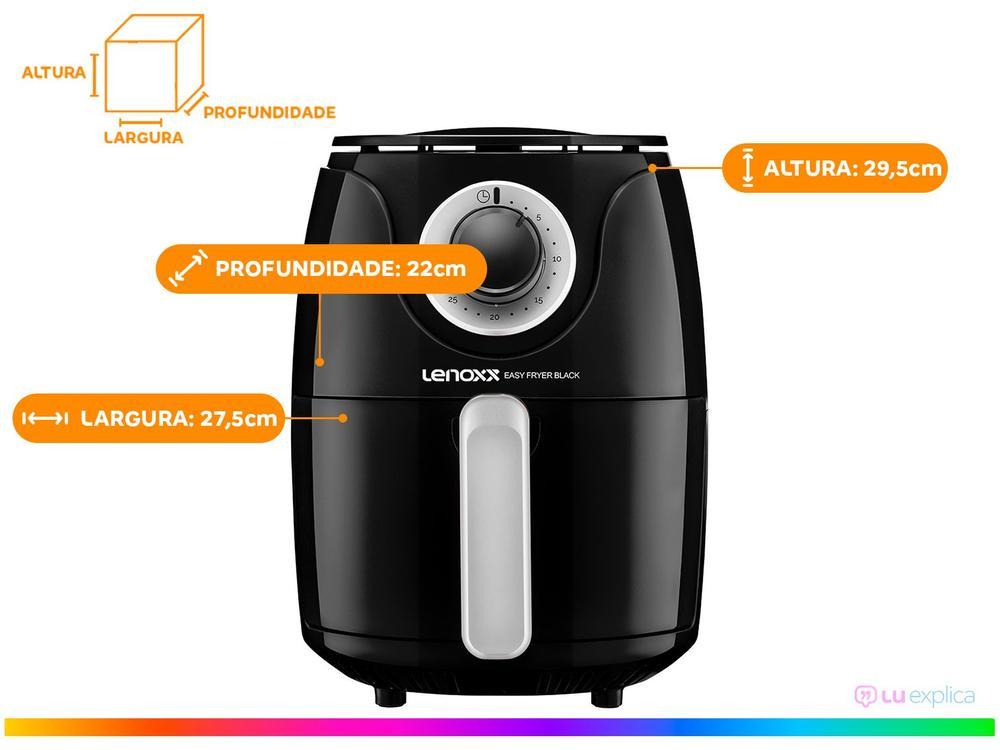 Air Fryer Lenoxx Easy Preta 2,4L com Timer - 9