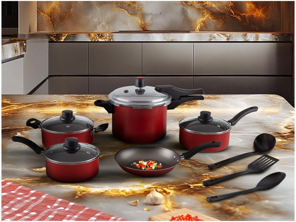 Jogo de Panelas Eirilar Antiaderente de Alumínio - 2