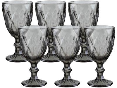 Jogo de Taças para Bebidas de Vidro 330ml 6 Peças Haus Diamond Empire
