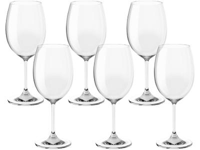 Jogo de Taças para Vinho de Cristal 350ml 6 Peças