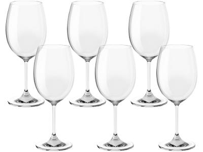 Jogo de Taças para Vinho de Cristal 350ml 6 Peças
