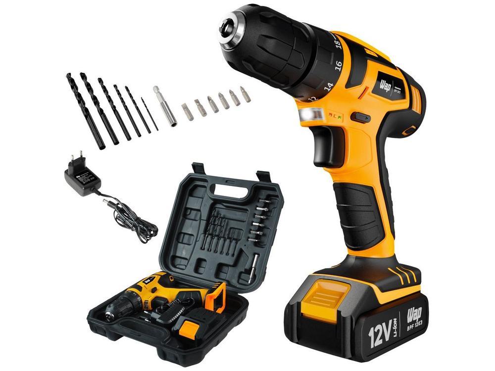Furadeira e Parafusadeira Wap a Bateria 12V com Maleta 13 Peças BPF 12K3 - 1