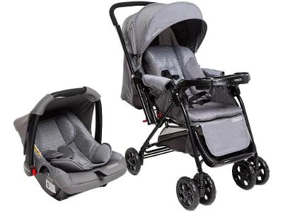Carrinho de Bebê Alça Reversível com Bebê Conforto Cosco Kids Travel System Reverse 0 a 15kg
