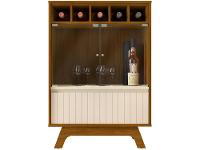 Cristaleira 3 Portas Freijó/Off White DJ Móveis  - 1