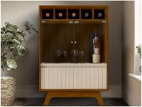 Cristaleira 3 Portas Freijó/Off White DJ Móveis  - 2