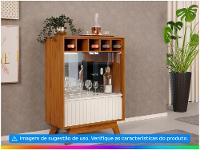 Cristaleira 3 Portas Freijó/Off White DJ Móveis  - 3