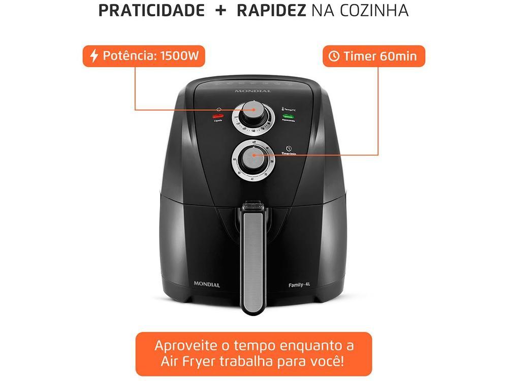 Air Fryer Mondial AFN-40-BFS Preto 4L com Timer - 27