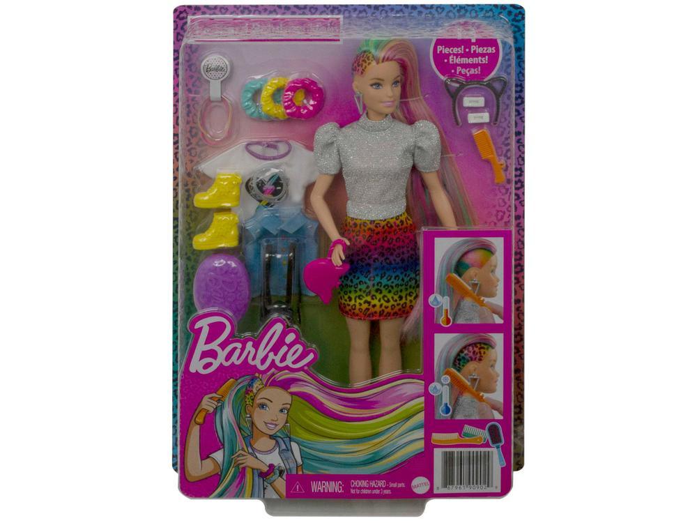 Boneca Barbie Penteado Arco-íris com Acessórios - 5