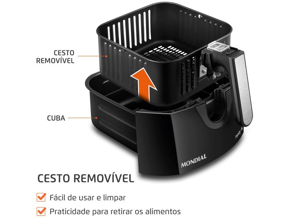 Air Fryer Mondial AFN-40-BFS Preto 4L com Timer - 14