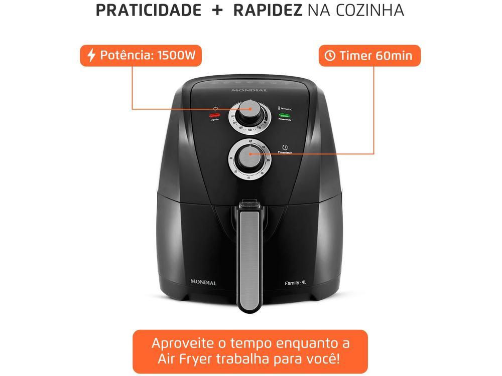 Air Fryer Mondial AFN-40-BFS Preto 4L com Timer - 17