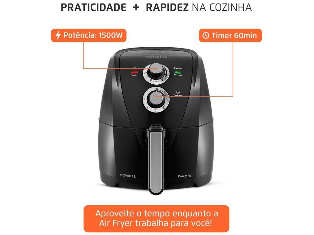 Air Fryer Mondial AFN-40-BFS Preto 4L com Timer - 27
