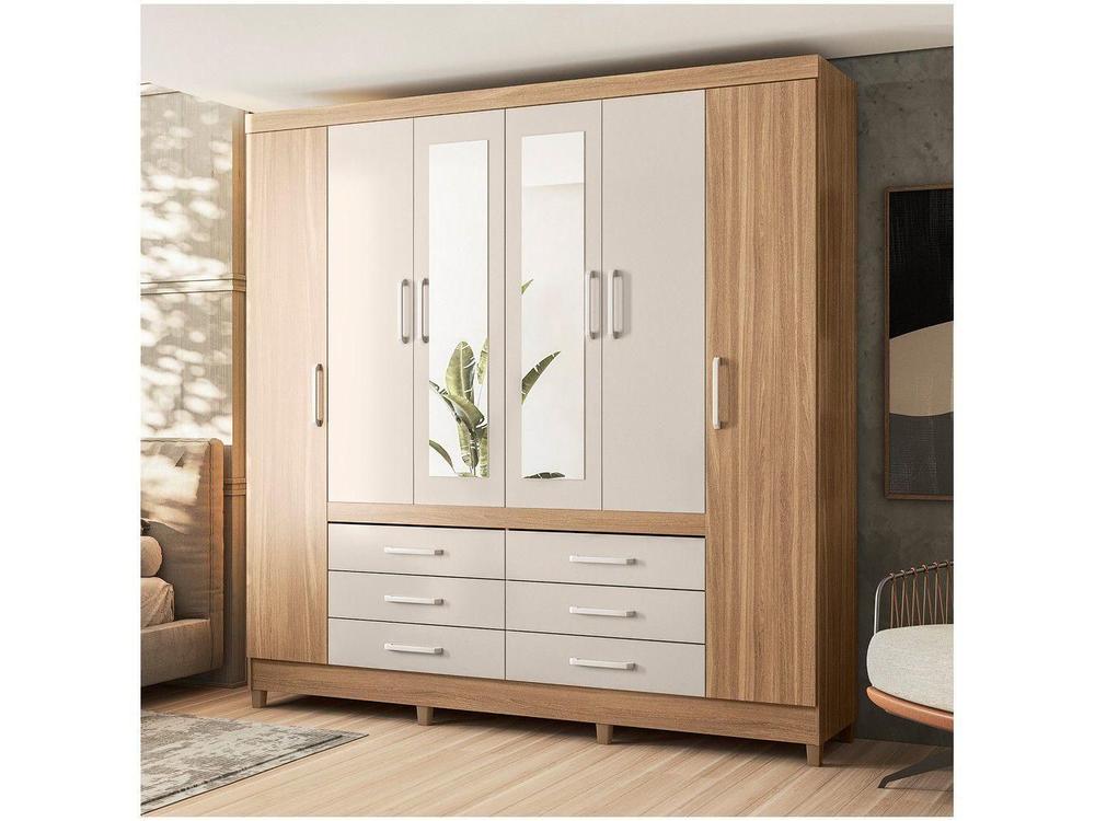 Guarda-roupa Casal com Espelho 6 Portas - 11