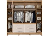 Guarda-roupa Casal com Espelho 6 Portas