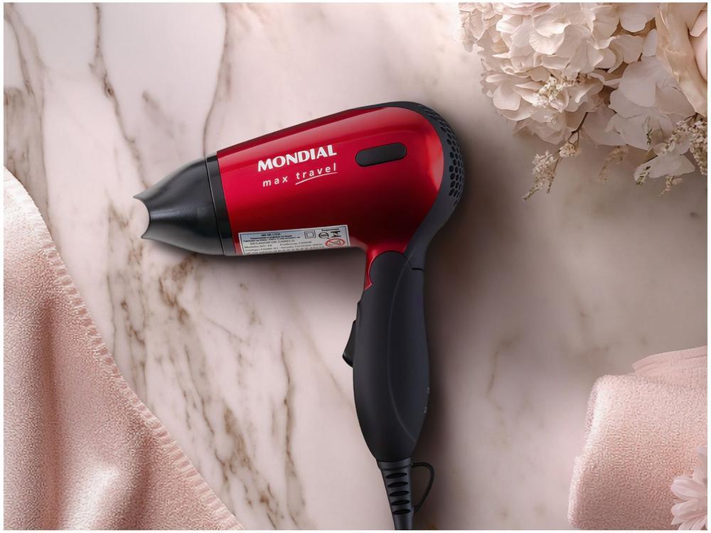 Secador de Cabelo Mondial Max Travel SC-10 Vermelho - 6