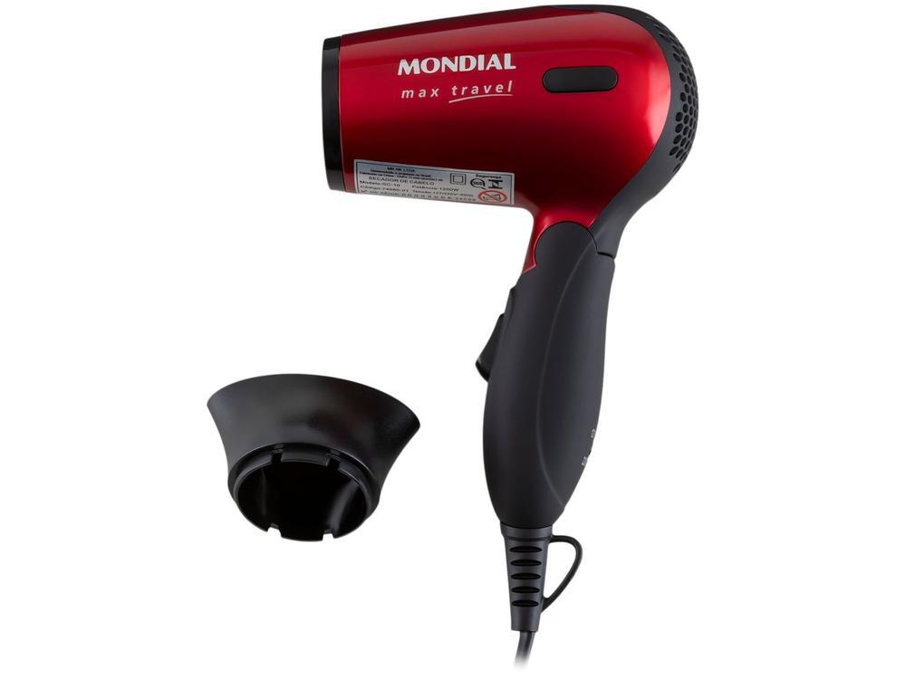 Secador de Cabelo Mondial Max Travel SC-10 Vermelho - 7