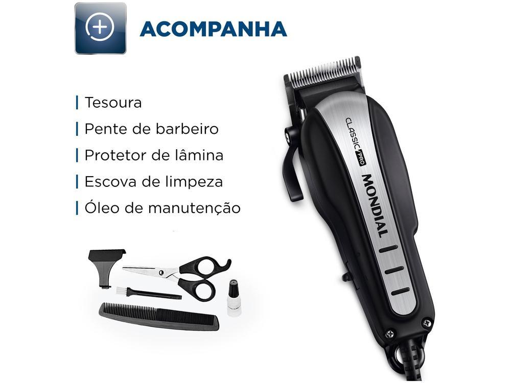 Máquina de Cortar Cabelo Mondial Classic Pro - 12