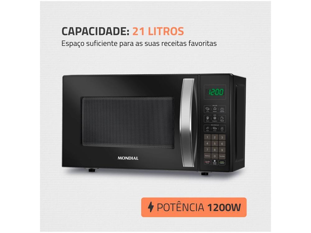Micro-ondas Mondial 21L Preto MO-01-21-B - 3