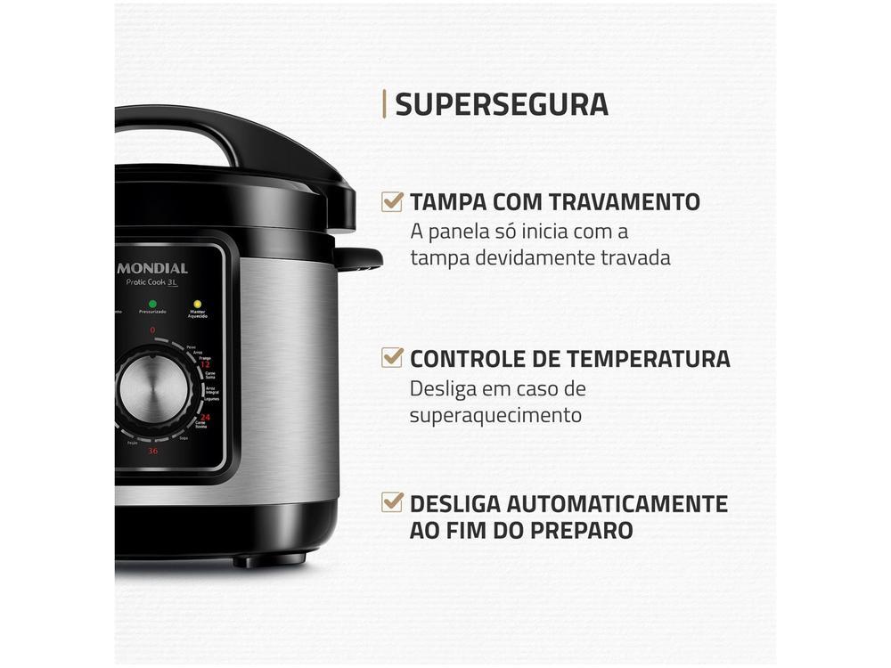 Panela de Pressão Elétrica Mondial 3L 700W - 12