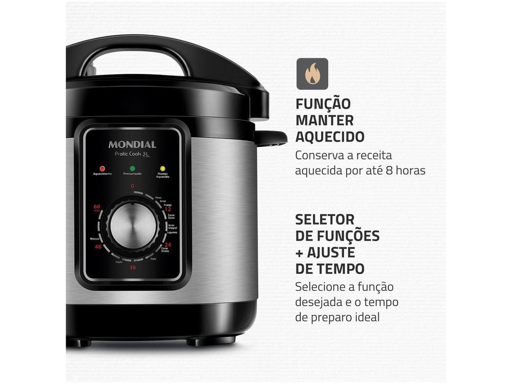 Panela de Pressão Elétrica Mondial 3L 700W - 14