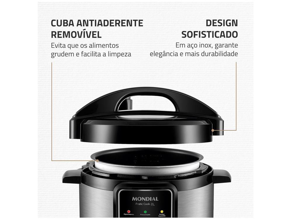 Panela de Pressão Elétrica Mondial 3L 700W - 8