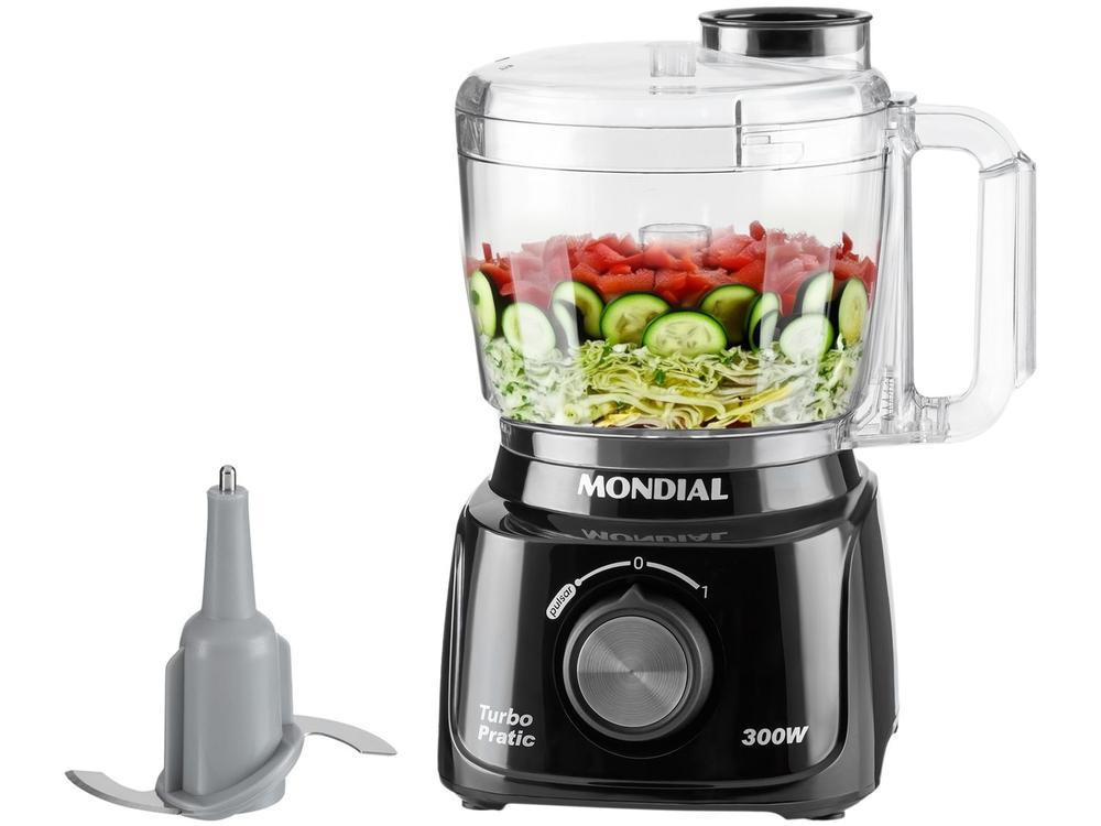 Mini Processador de Alimentos Mondial Preto 300W Turbo Pratic MP - 1