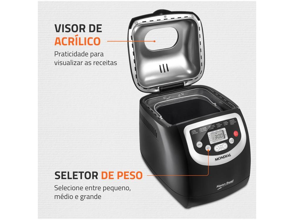 Panificadora Mondial NPF-53 Preta 19 Funções  - 5
