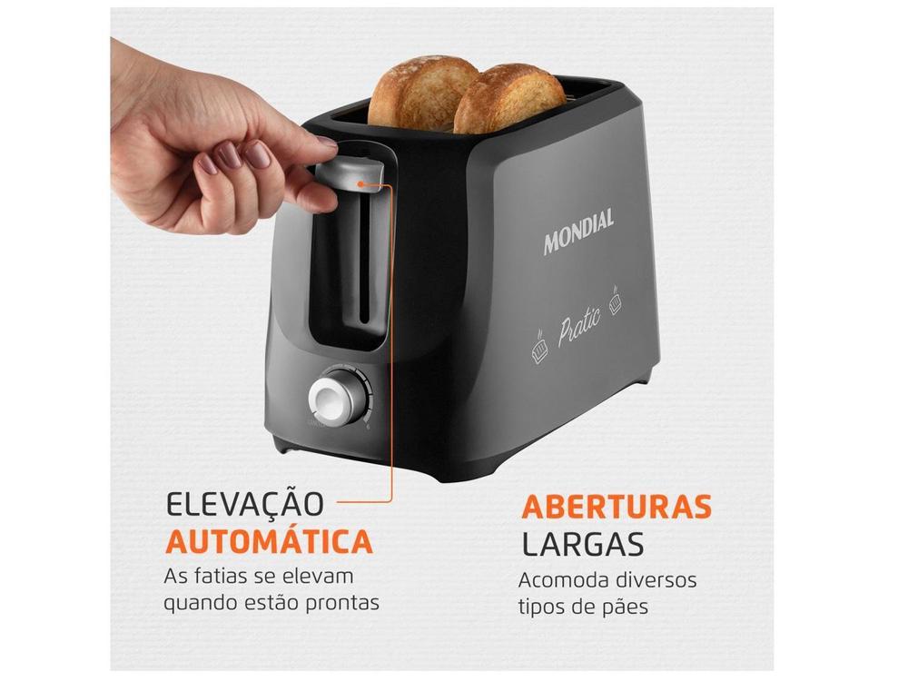 Torradeira Mondial Pratic T-18 Preto e Prata - 23