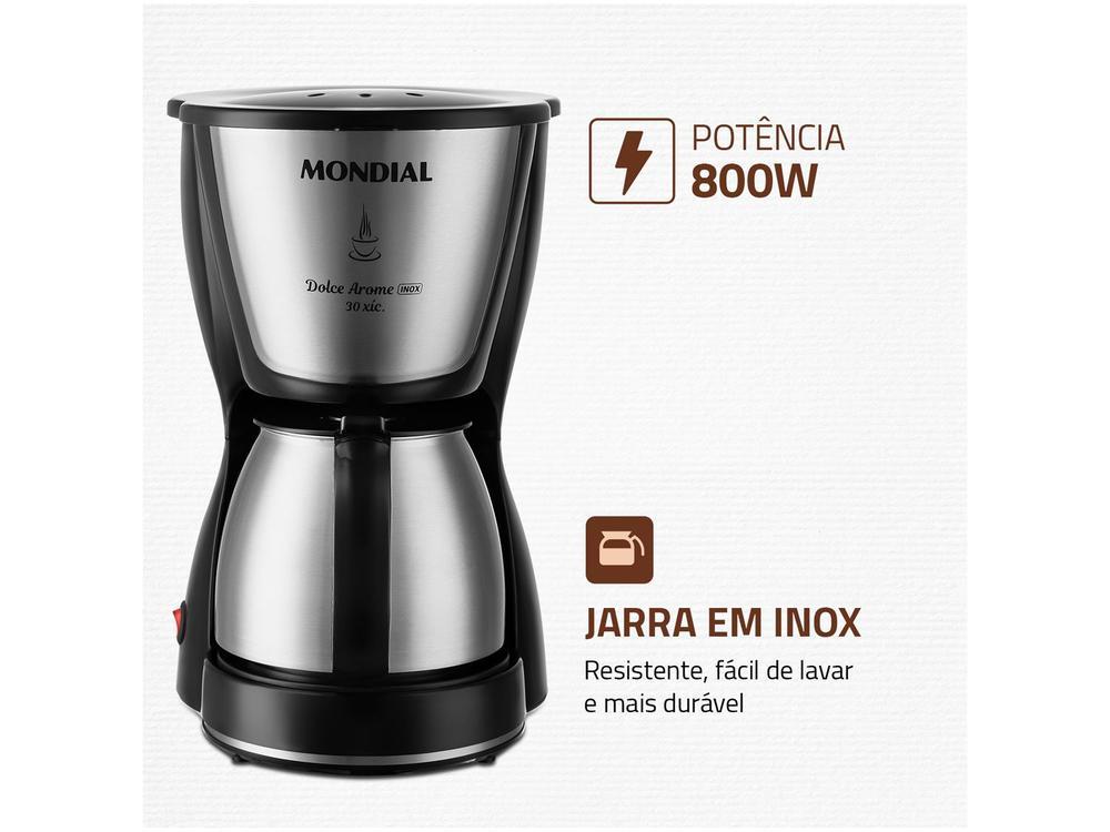 Cafeteira Elétrica Mondial Dolce Arome Jarra Inox - 3