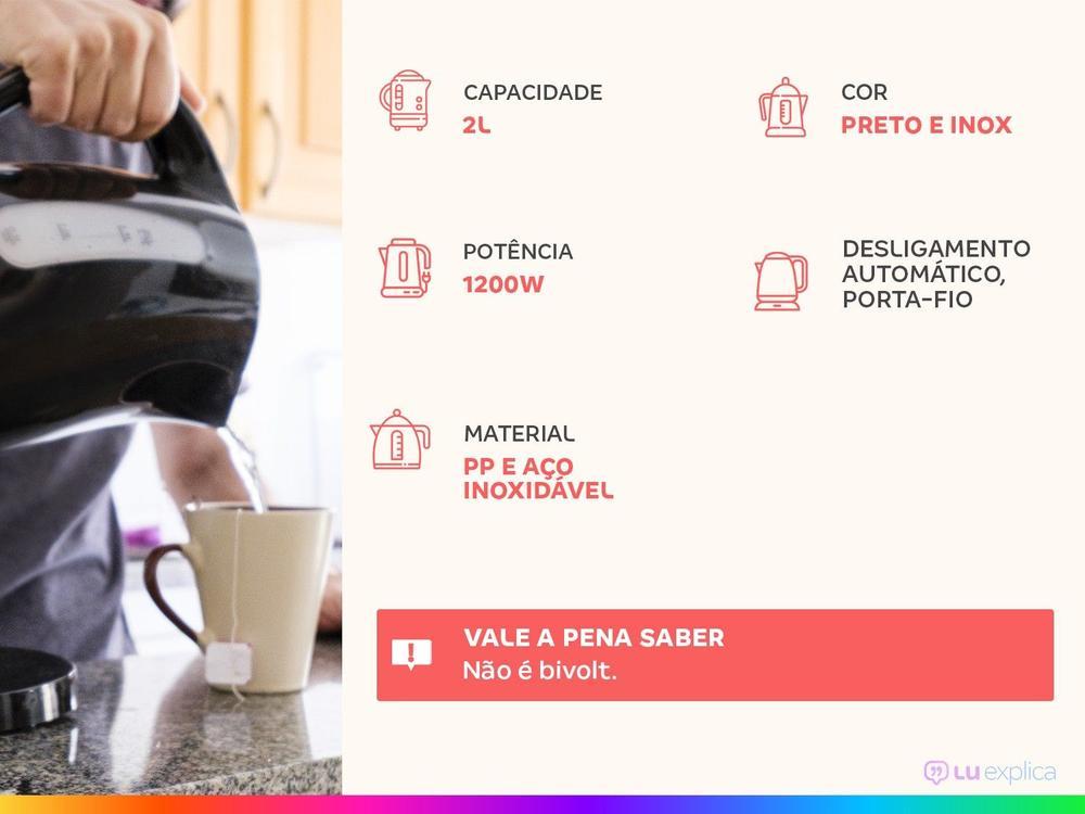 Chaleira Elétrica Mondial Premium CE-06 Preta - 11