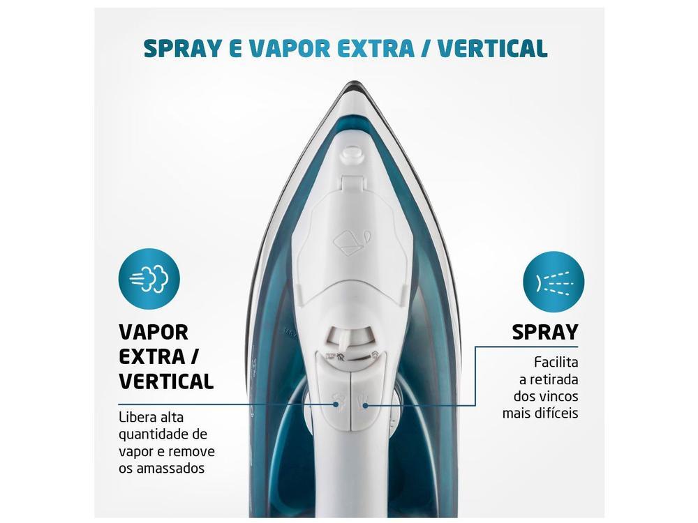Ferro de Passar Roupa a Vapor e a Seco Mondial F-32 Azul e Branco - 4