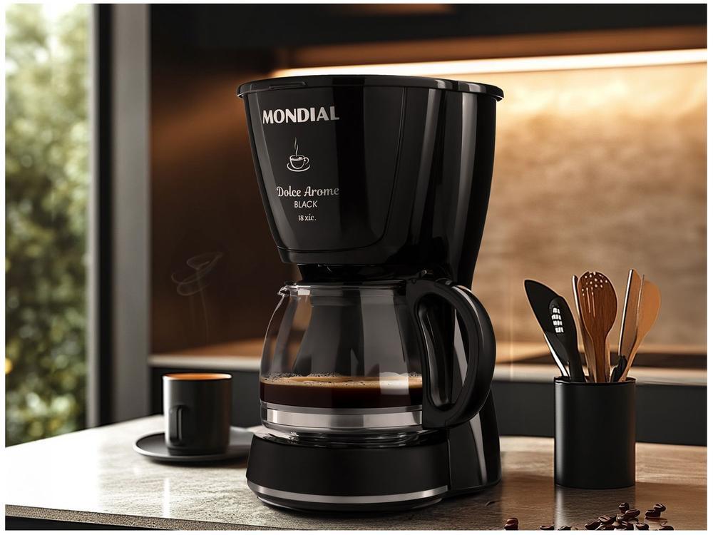Cafeteira Elétrica Mondial Dolce Arome Black C-30-18X-FB 18 Cafés Preta - 6