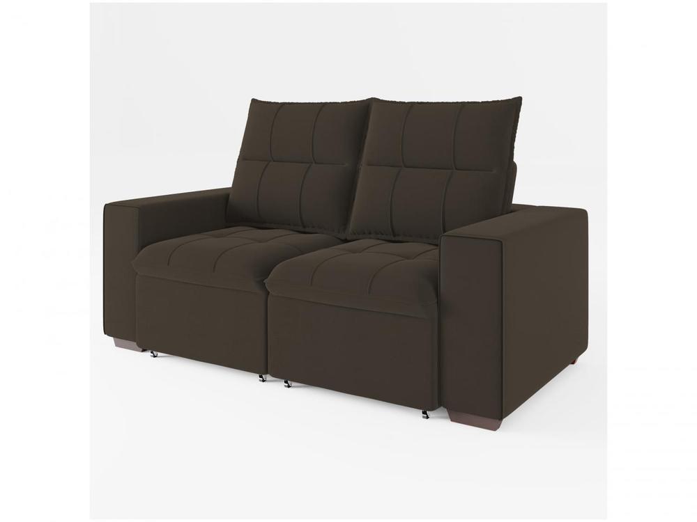 Sofá Retrátil Reclinável 3 Lugares Veludo Miami Gralha Azul Estofados - 4