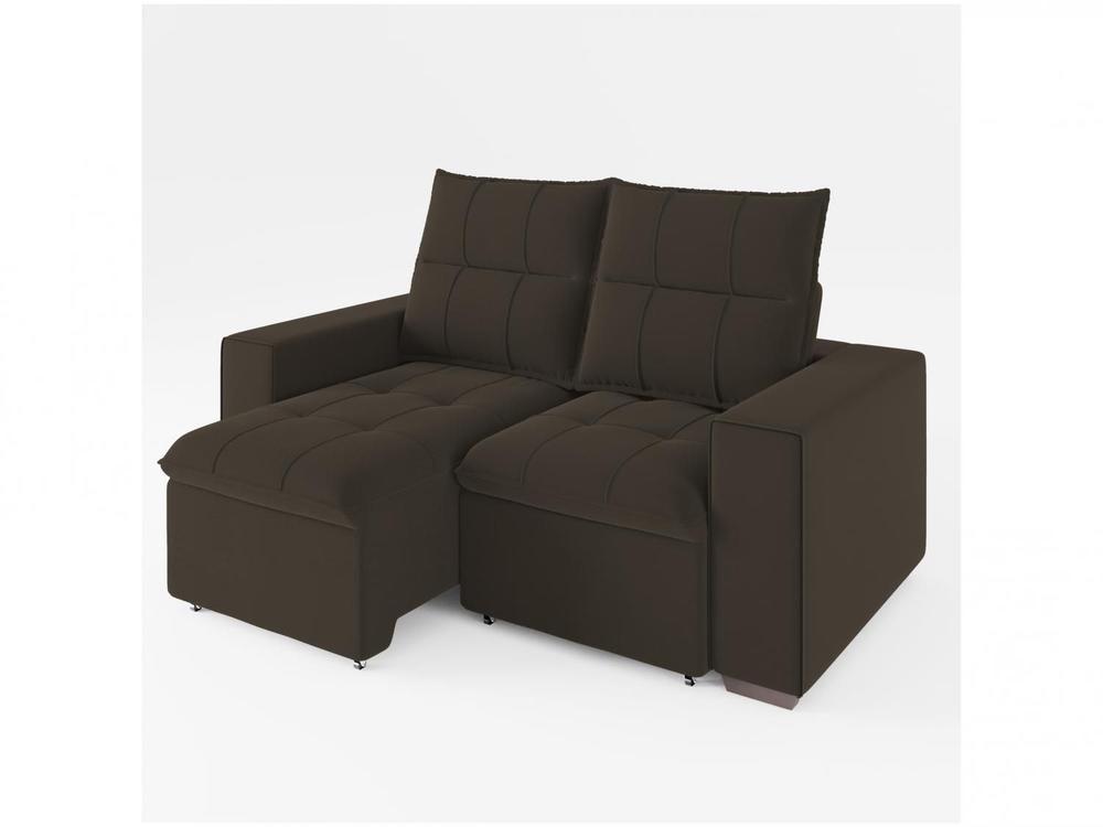 Sofá Retrátil Reclinável 3 Lugares Veludo Miami Gralha Azul Estofados - 5