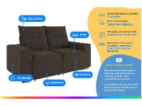 Sofá Retrátil Reclinável 3 Lugares Veludo Miami Gralha Azul Estofados - 2