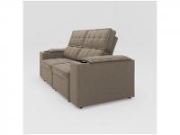 Sofá Retrátil Reclinável 3 Lugares Veludo Joly Cancún Gralha Azul Estofados - 6