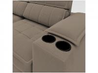 Sofá Retrátil Reclinável 3 Lugares Veludo Joly Cancún Gralha Azul Estofados - 9