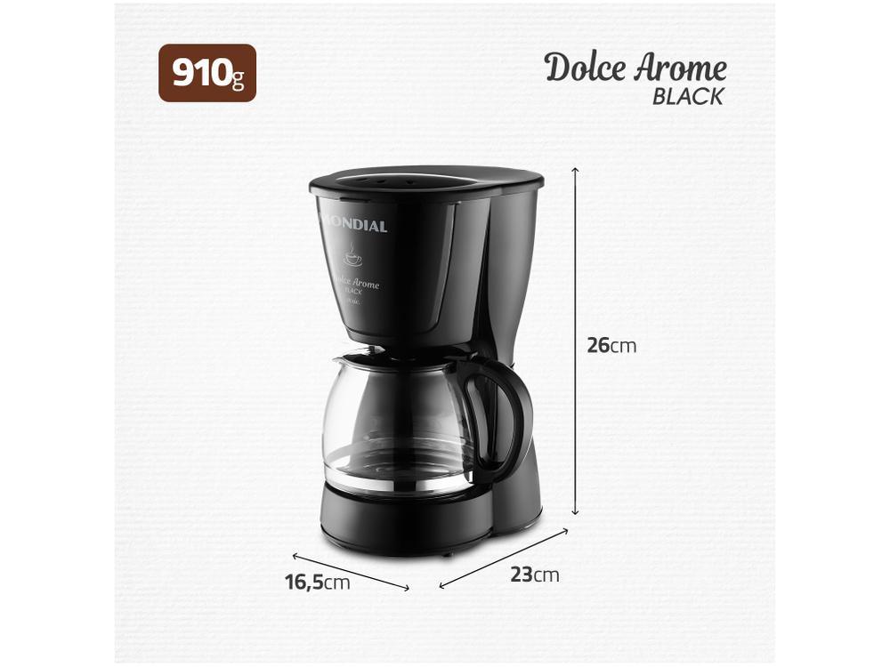 Cafeteira Elétrica Mondial Dolce Arome Black C-30-18X-FB 18 Cafés Preto - 11