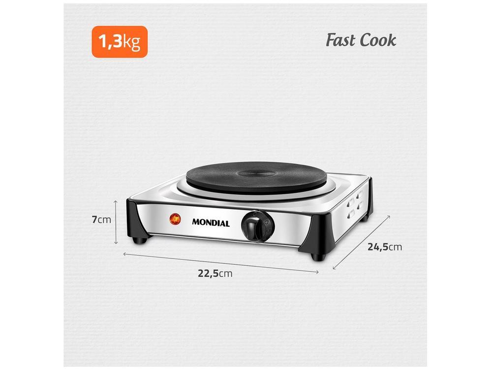 Fogão 1 Boca Mondial Inox Fast Cook - 5