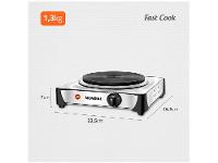 Fogão 1 Boca Mondial Inox Fast Cook - 5