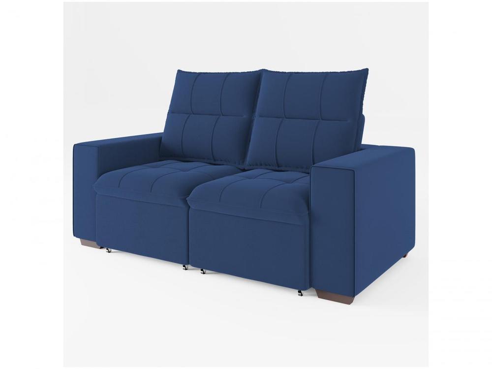 Sofá Retrátil Reclinável 3 Lugares Veludo Miami Gralha Azul Estofados - 4
