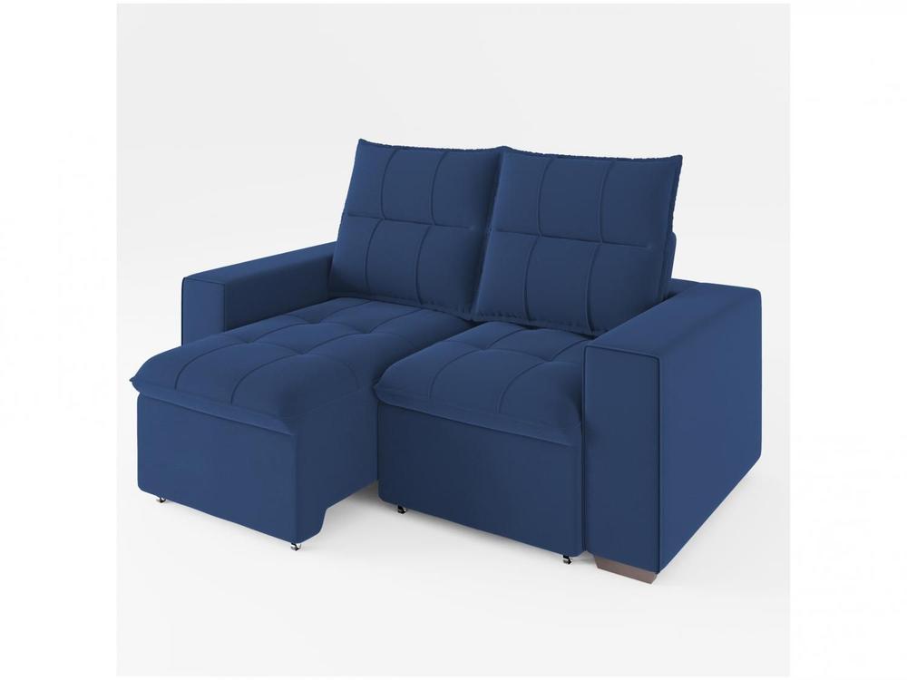 Sofá Retrátil Reclinável 3 Lugares Veludo Miami Gralha Azul Estofados - 5