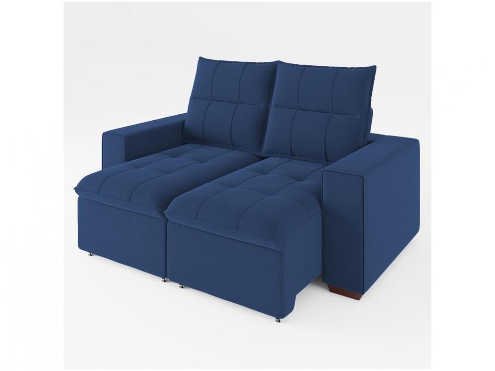 Sofá Retrátil Reclinável 3 Lugares Veludo Miami Gralha Azul Estofados - 6