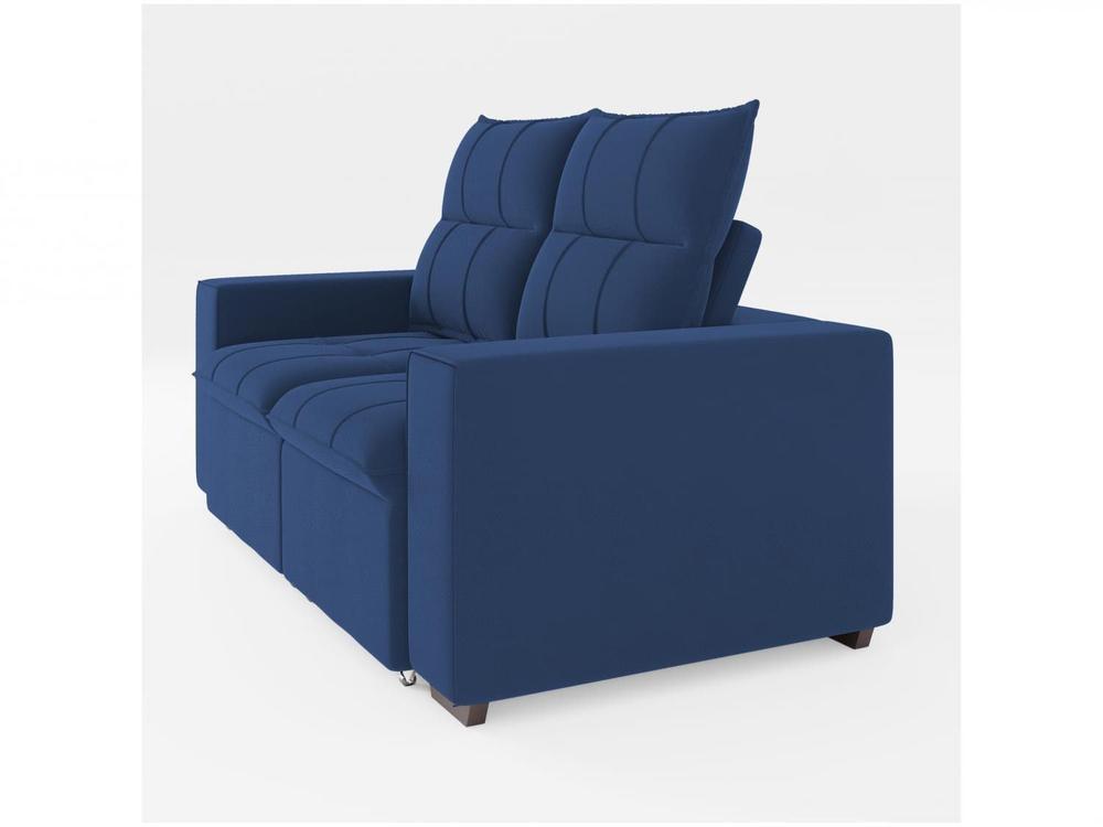 Sofá Retrátil Reclinável 3 Lugares Veludo Miami Gralha Azul Estofados - 7