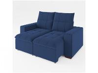 Sofá Retrátil Reclinável 3 Lugares Veludo Miami Gralha Azul Estofados - 6