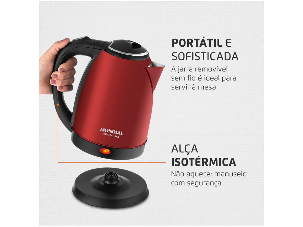 Chaleira Elétrica Mondial Premium CE-06-R Vermelha - 13