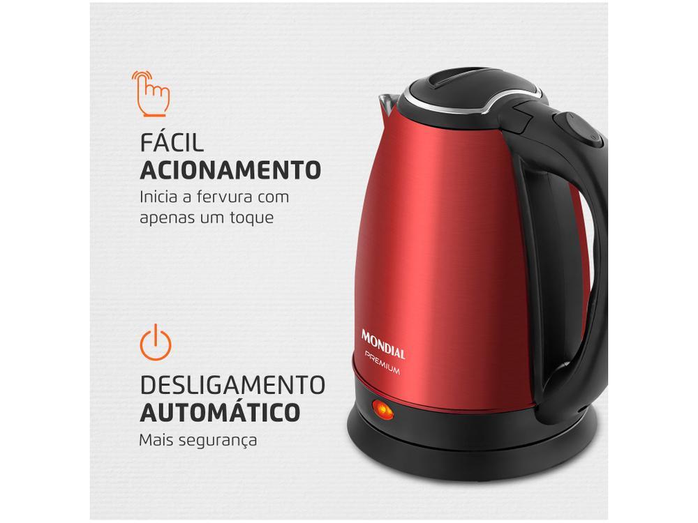 Chaleira Elétrica Mondial Premium CE-06-R Vermelha - 15