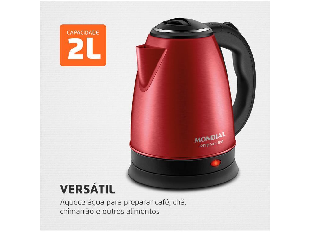 Chaleira Elétrica Mondial Premium CE-06-R Vermelha - 3