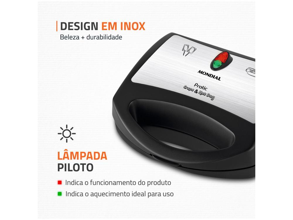 Crepeira Elétrica Mondial Pratic Crepe & Hot Dog - 11
