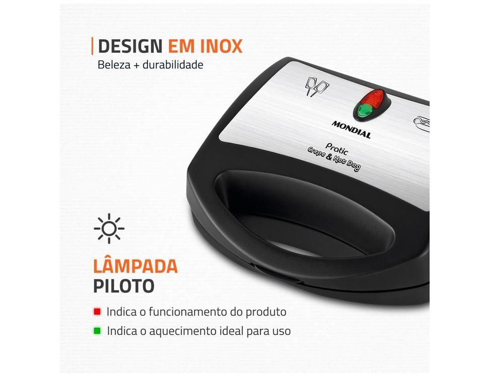 Crepeira Elétrica Mondial Pratic Crepe & Hot Dog - 5
